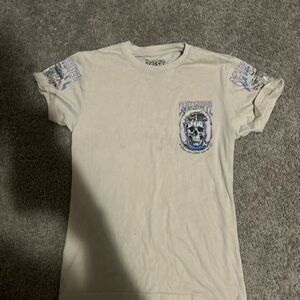 Edgy Cream Graphic Kids Tee